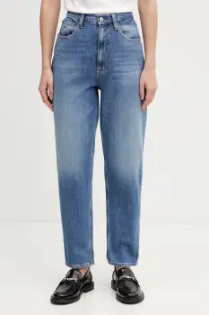 Tommy Jeans blugi mom fit pentru femei imagine