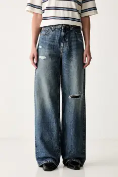 Tommy Jeans blugi wide leg pentru femei imagine