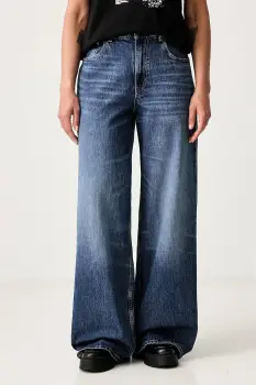 Tommy Jeans blugi wide leg pentru femei imagine