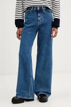 Tommy Jeans blugi wide leg pentru femei imagine