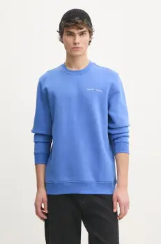 Tommy Jeans bluza barbati, culoarea turcoaz, neted, DM0DM20249 imagine