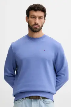 Tommy Jeans bluza culoarea bej, uni, DM0DM20741 imagine