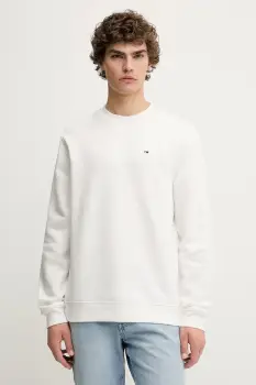 Tommy Jeans bluza culoarea bej, uni, DM0DM20741 imagine