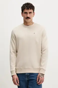 Tommy Jeans bluza culoarea bej, uni, DM0DM20741 imagine