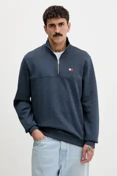 Tommy Jeans bluza culoarea bleumarin, uni, DM0DM22344 imagine