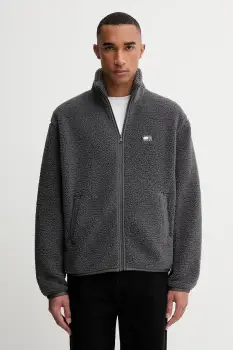 Tommy Jeans bluza culoarea gri, cu imprimeu, DM0DM22078 imagine