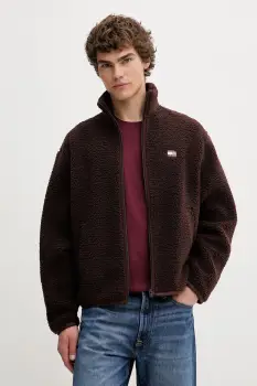 Tommy Jeans bluza culoarea maro, cu imprimeu, DM0DM22078 imagine