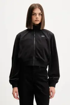 Tommy Jeans bluza culoarea negru, uni, DW0DW21606 imagine