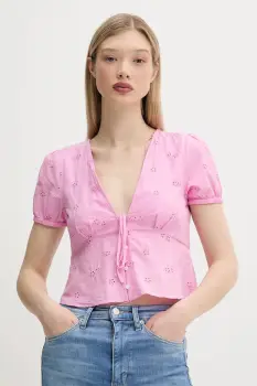 Tommy Jeans bluza culoarea roz, regular, DW0DW21241 imagine