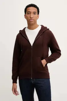 Tommy Jeans bluza culoarea verde, cu gluga, uni, DM0DM20743 imagine