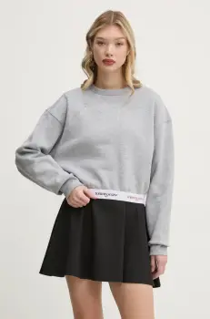 Tommy Jeans bluza femei, culoarea gri, melanj, DW0DW19402 imagine