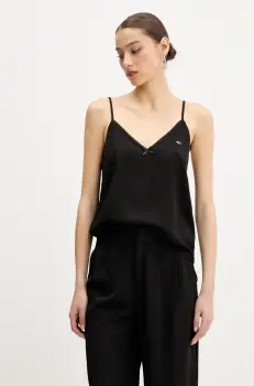 Tommy Jeans bluza femei, culoarea negru, uni, DW0DW20604 imagine