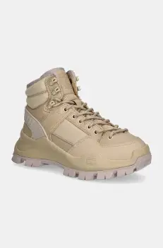 Tommy Jeans botine TJW FEMININE HYBRID BOOT culoarea bej, cu toc plat, EN0EN02553 imagine