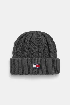 Tommy Jeans caciula culoarea gri, AM0AM13670 imagine