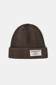 Tommy Jeans caciula din bumbac culoarea maro, AM0AM13673 imagine