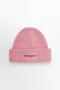 Tommy Jeans caciula din bumbac culoarea roz, AW0AW17909 imagine