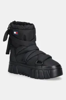 Tommy Jeans cizme de iarna TJW CHUNKY SNOW BOOT NYLON culoarea negru, EN0EN02842 imagine