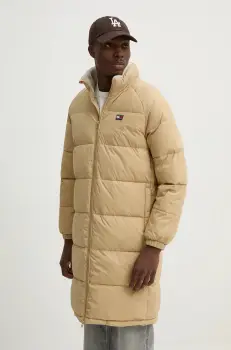 Tommy Jeans geaca barbati, culoarea bej, de iarna, DM0DM20604 imagine