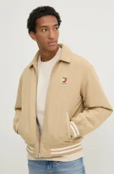Tommy Jeans geaca barbati, culoarea bej, de tranzitie, DM0DM19626 imagine