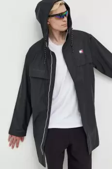 Tommy Jeans geaca barbati, culoarea negru, de tranzitie imagine