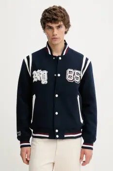 Tommy Jeans geaca bomber culoarea bleumarin, de iarna, DM0DM22043 imagine