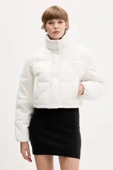 Tommy Jeans geaca culoarea alb, de iarna, oversize, DW0DW21658 imagine