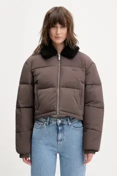 Tommy Jeans geaca culoarea maro, de iarna, DW0DW22049 imagine