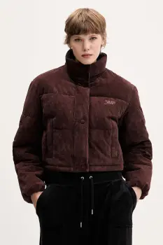 Tommy Jeans geaca culoarea maro, de iarna, oversize, DW0DW21658 imagine