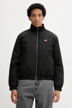 Tommy Jeans geaca culoarea negru, de tranzitie, DM0DM21936 imagine