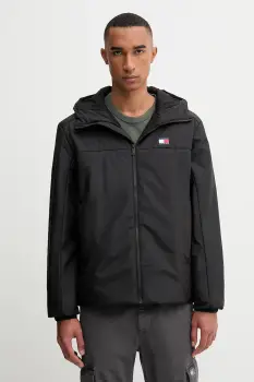 Tommy Jeans geaca culoarea negru, de tranzitie, DM0DM22065 imagine