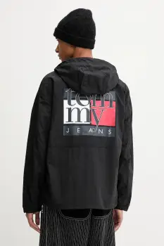 Tommy Jeans geaca culoarea negru, de tranzitie, DM0DM22099 imagine