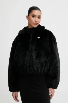 Tommy Jeans geaca culoarea negru, de tranzitie, oversize, DW0DW21669 imagine