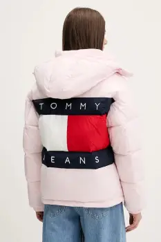 Tommy Jeans geaca culoarea roz, de iarna, DW0DW22041 imagine