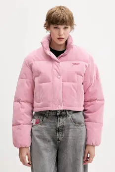 Tommy Jeans geaca culoarea roz, de iarna, oversize, DW0DW21658 imagine