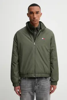 Tommy Jeans geaca culoarea verde, de tranzitie, DM0DM21936 imagine
