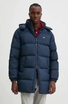 Tommy Jeans geaca de puf barbati, culoarea albastru marin, de iarna, DM0DM20466 imagine