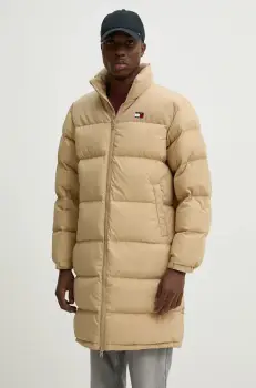 Tommy Jeans geaca de puf barbati, culoarea bej, de iarna, DM0DM20605 imagine