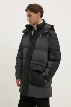 Tommy Jeans geaca de puf barbati, culoarea negru, de iarna, DM0DM19999 imagine