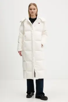 Tommy Jeans geaca de puf culoarea alb, de iarna, DW0DW21977 imagine