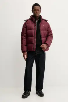 Tommy Jeans geaca de puf culoarea alb, de iarna, oversize, DM0DM19786 imagine