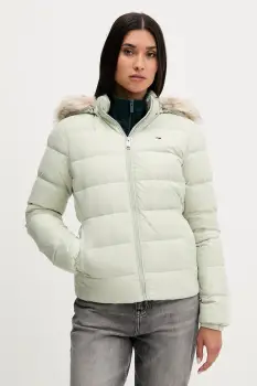 Tommy Jeans geaca de puf culoarea bej, DW0DW18312 imagine