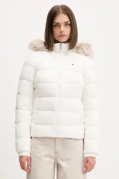 Tommy Jeans geaca de puf culoarea bej, DW0DW18312 imagine