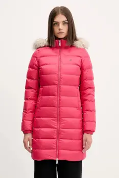 Tommy Jeans geaca de puf culoarea bej, DW0DW18864 imagine