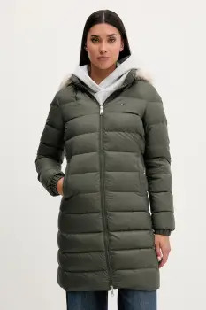 Tommy Jeans geaca de puf culoarea bej, DW0DW18864 imagine