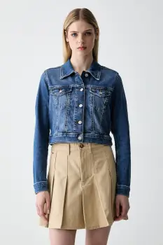 Tommy Jeans geaca de tranzitie pentru femei din denim imagine