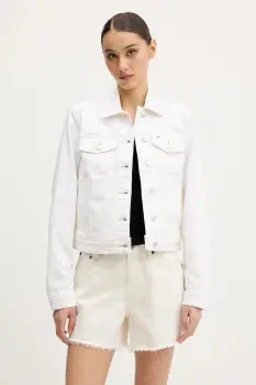 Tommy Jeans geaca din denim culoarea bej, de tranzitie, DW0DW20121 imagine