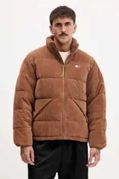 Tommy Jeans geaca din velur culoarea maro, de iarna, DM0DM22031 imagine