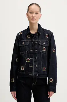 Tommy Jeans geaca jeans culoarea albastru marin, de tranzitie, DW0DW22729 imagine