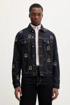 Tommy Jeans geaca jeans culoarea bleumarin, de tranzitie, DM0DM22988 imagine