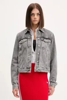 Tommy Jeans geaca jeans culoarea gri, de tranzitie, DW0DW21555 imagine